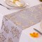 Fall Table Runners, Gold Maple Leaves Thanksgiving Table Decorations for Autumn Harvest Sequin Glitter Lightweight Black Thin Mesh Sparkle Farmhouse Dining Party Decor 120 Inch